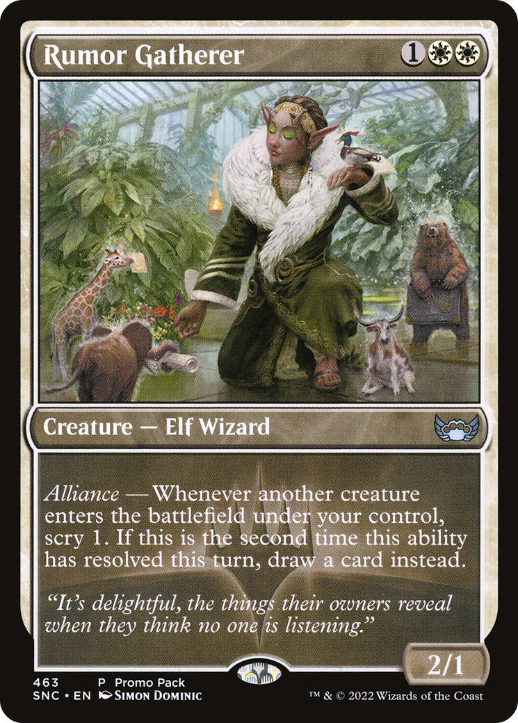 Rumor Gatherer (Promo Pack) [Streets of New Capenna] Foil