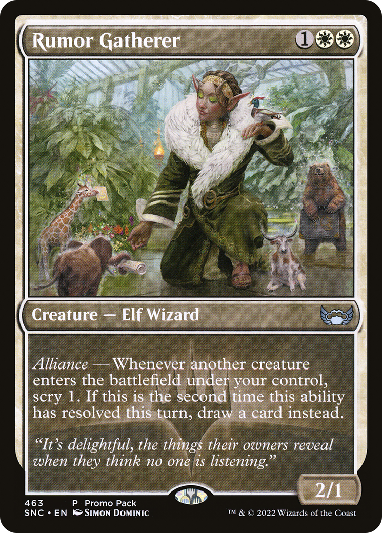 Rumor Gatherer (Promo Pack) [Streets of New Capenna] Foil