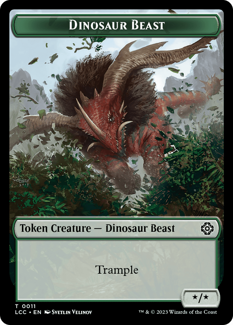 Dinosaur Beast (TLCC-011) - The Lost Caverns of Ixalan Commander Tokens