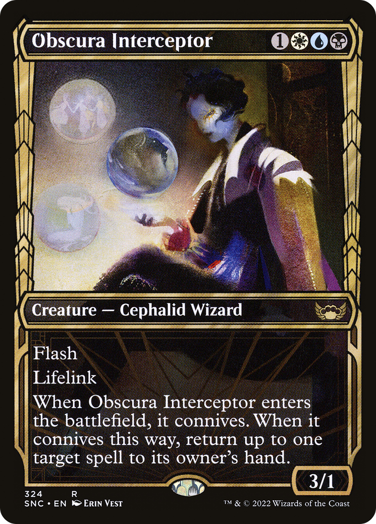 Obscura Interceptor (Showcase Golden Age) [Streets of New Capenna] Foil