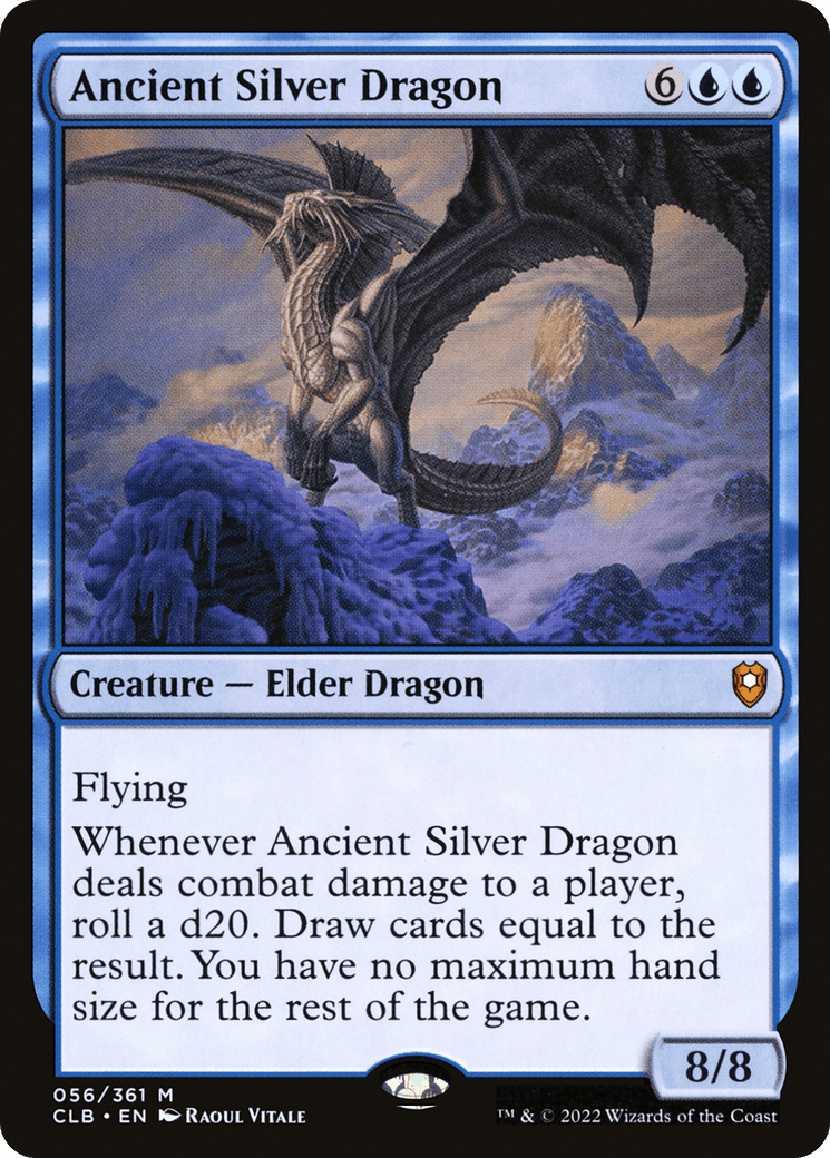 Ancient Silver Dragon [Commander Legends: Battle for Baldur's Gate] Foil