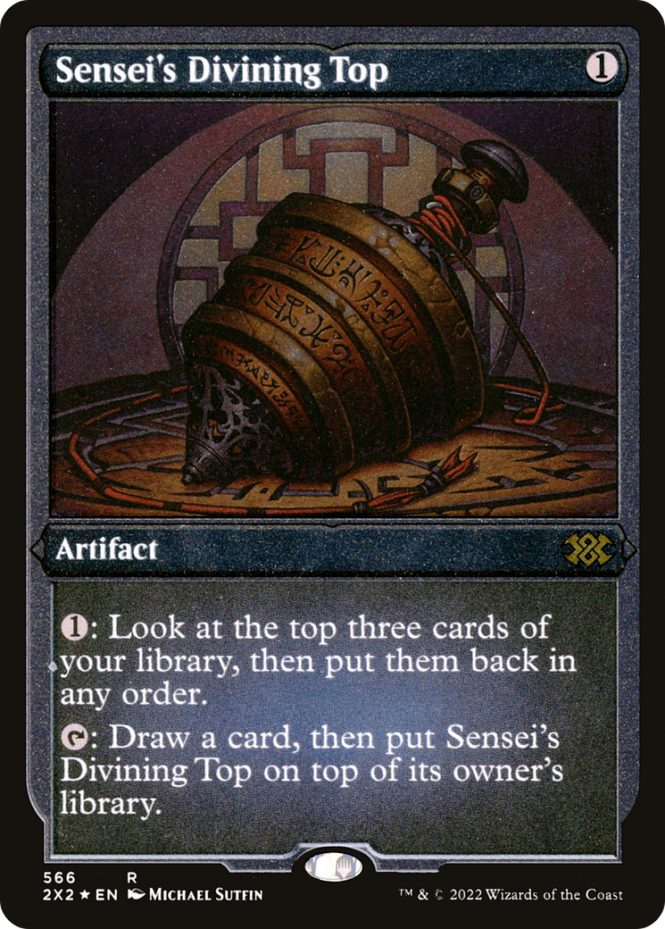 Sensei's Divining Top (Foil Etched) |  Foil (566) [Double Masters 2022]