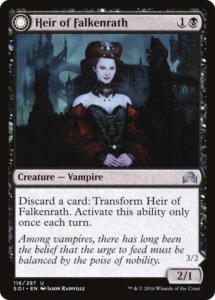 Heir of Falkenrath // Heir to the Night [Shadows over Innistrad] Foil