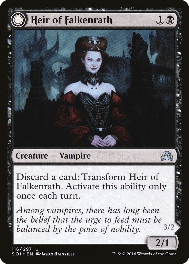 Heir of Falkenrath // Heir to the Night [Shadows over Innistrad] Foil