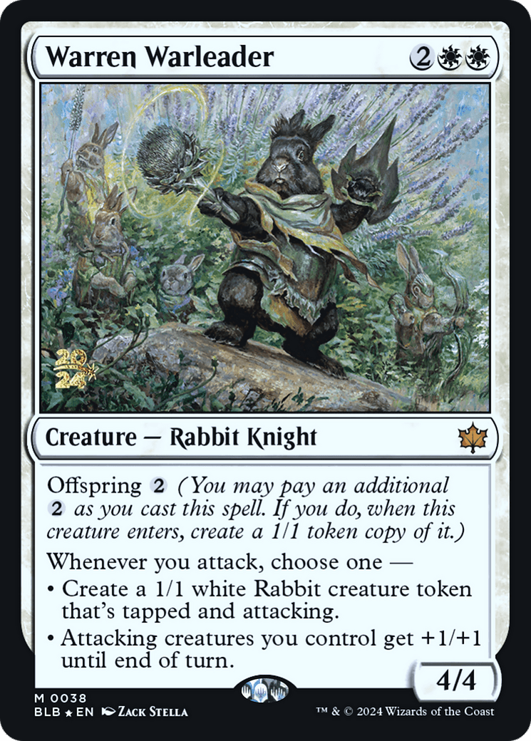 Warren Warleader [Bloomburrow Prerelease Promos]