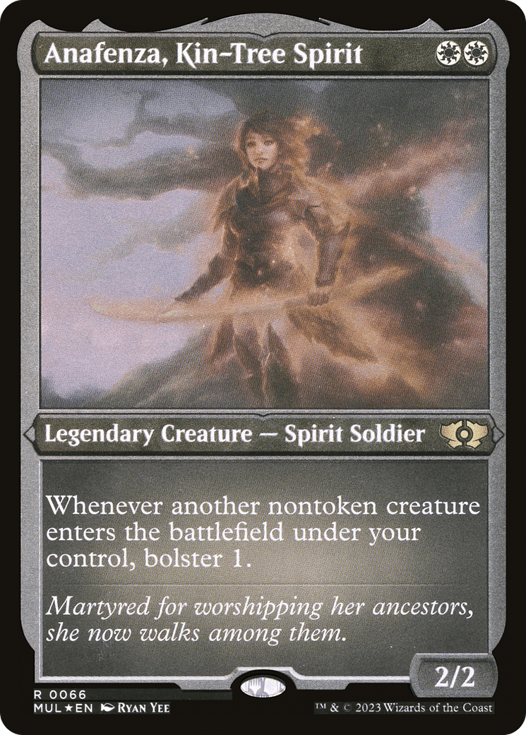 Anafenza, Kin-Tree Spirit (Foil Etched) |  Foil (066) [Multiverse Legends]