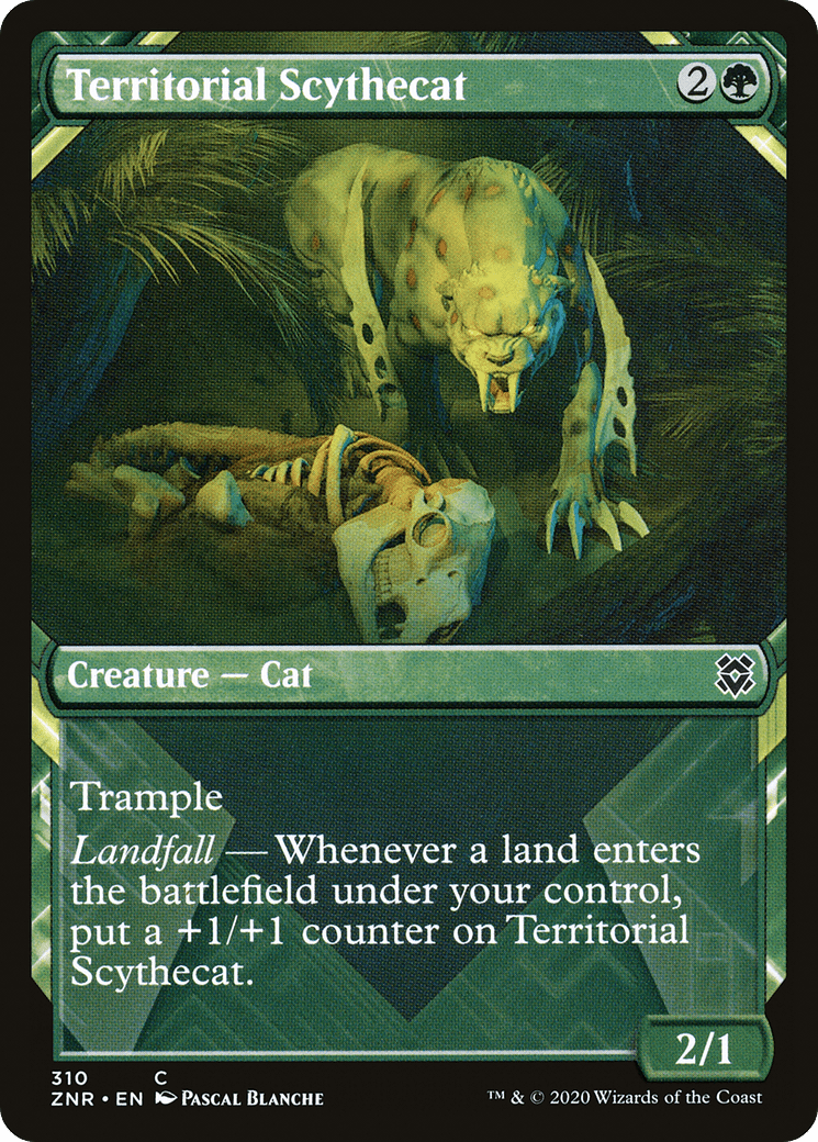 Territorial Scythecat (Showcase) [Zendikar Rising] Foil