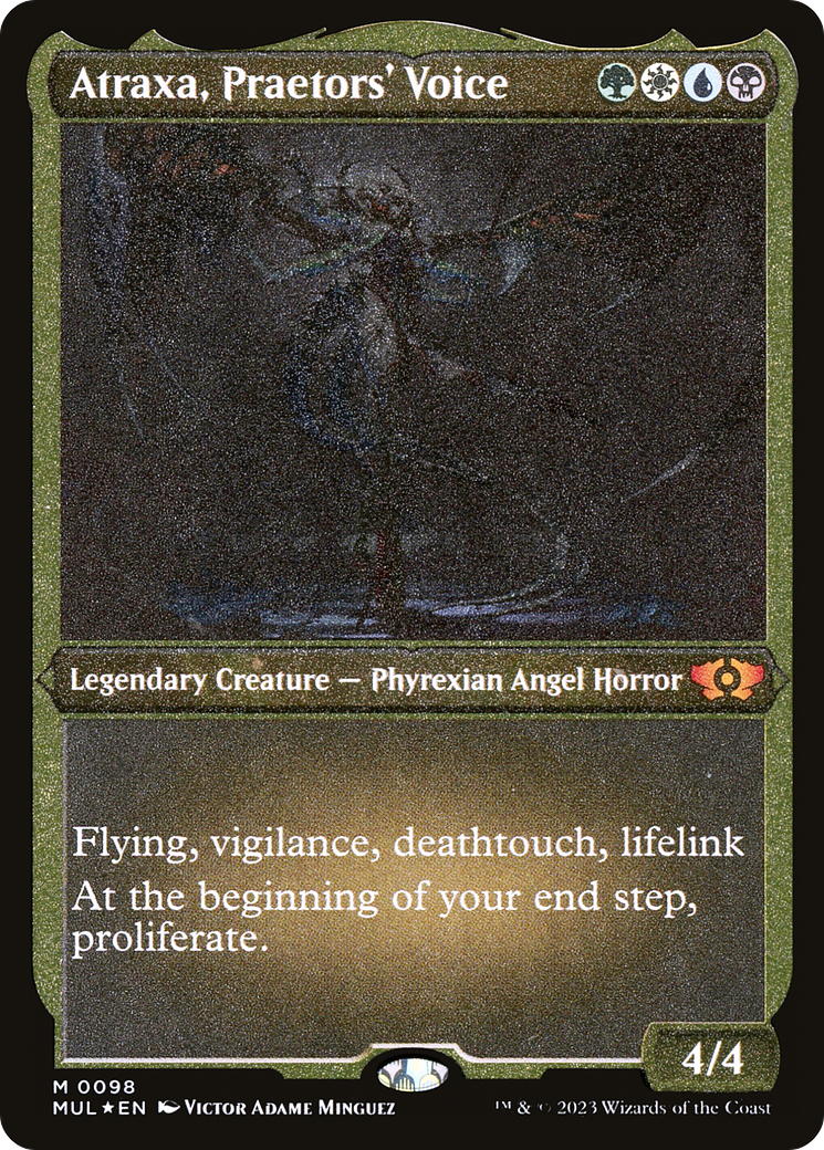 Atraxa, Praetors' Voice (Foil Etched) |  Foil (098) [Multiverse Legends]