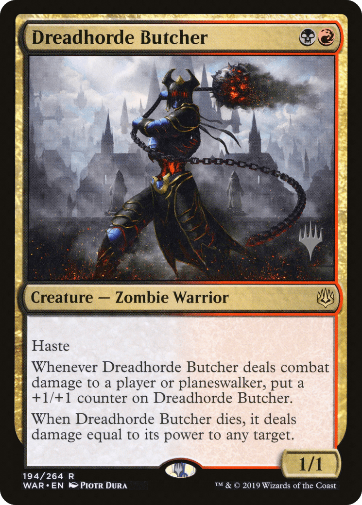 Dreadhorde Butcher (Promo Pack) [War of the Spark Promos] Foil