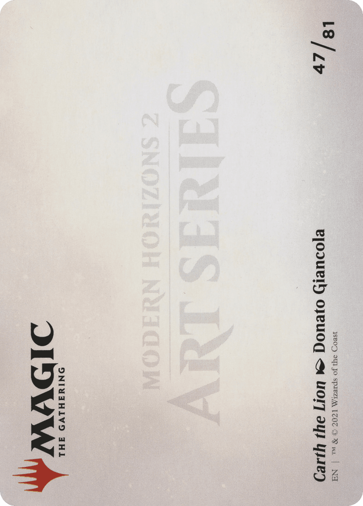 Carth the Lion // Carth the Lion (AMH2-047) - Modern Horizons 2 Art Series (Borderless) Foil