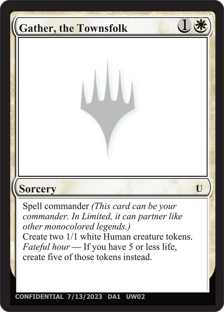 Gather, the Townsfolk (DA1-UW02A) - Unknown Event
