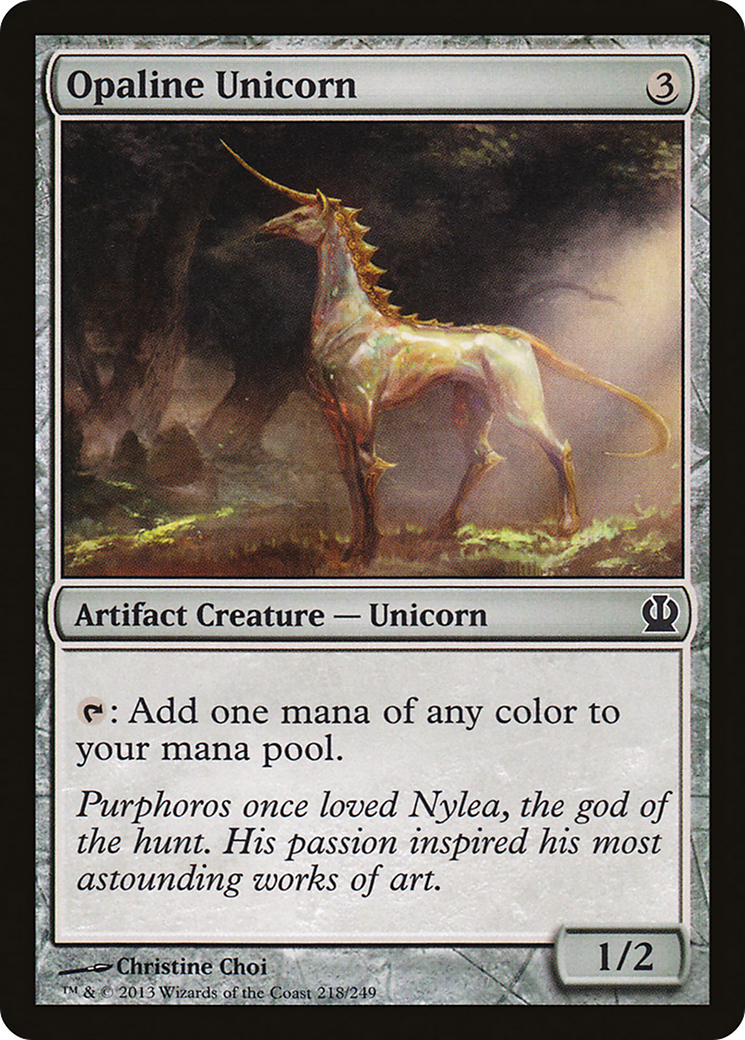 Opaline Unicorn [Theros] Foil