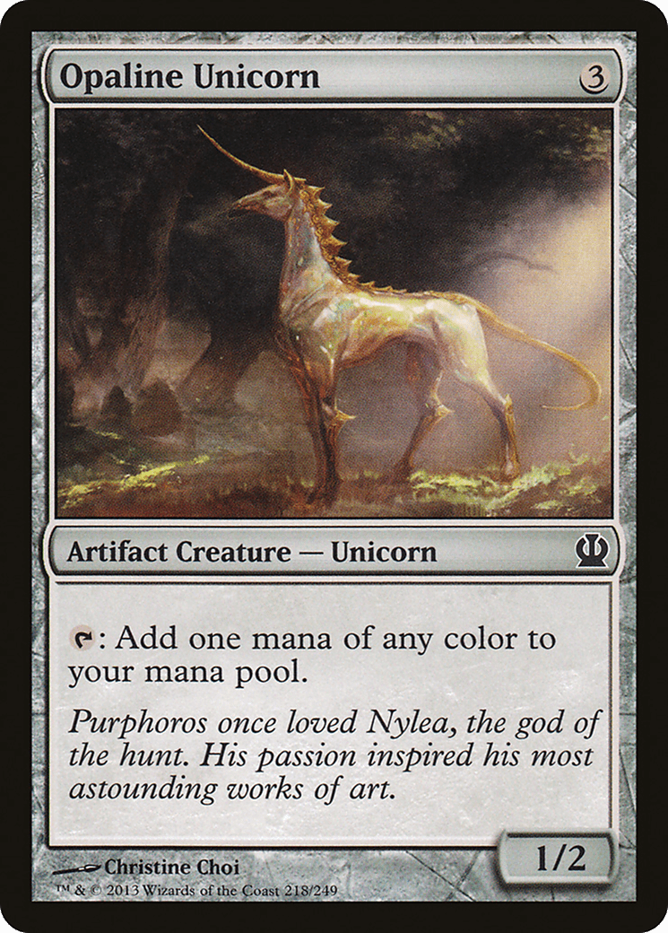 Opaline Unicorn [Theros] Foil