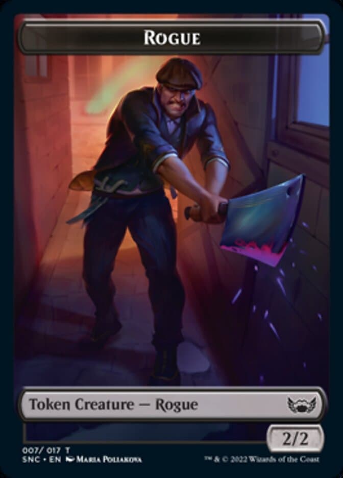 Treasure (015) // Rogue Double-Sided Token [Streets of New Capenna Tokens] Foil