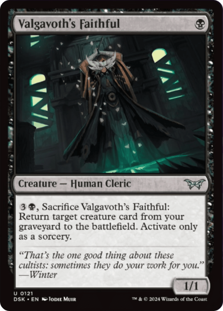 Valgavoth's Faithful [Duskmourn: House of Horror] Foil