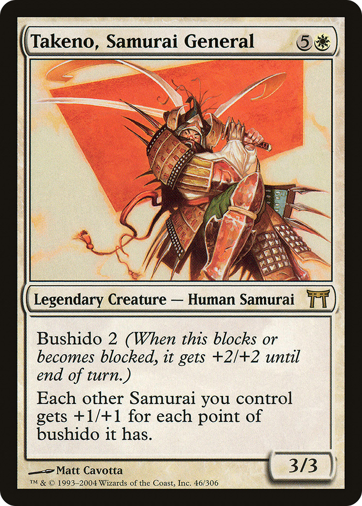 Takeno, Samurai General [Champions of Kamigawa] Foil