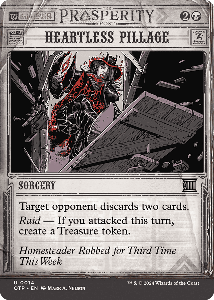 Heartless Pillage [Outlaws of Thunder Junction: Breaking News] Foil