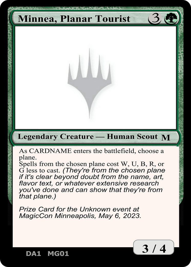 Minnea, Planar Tourist (DA1-MG01) - Unknown Event