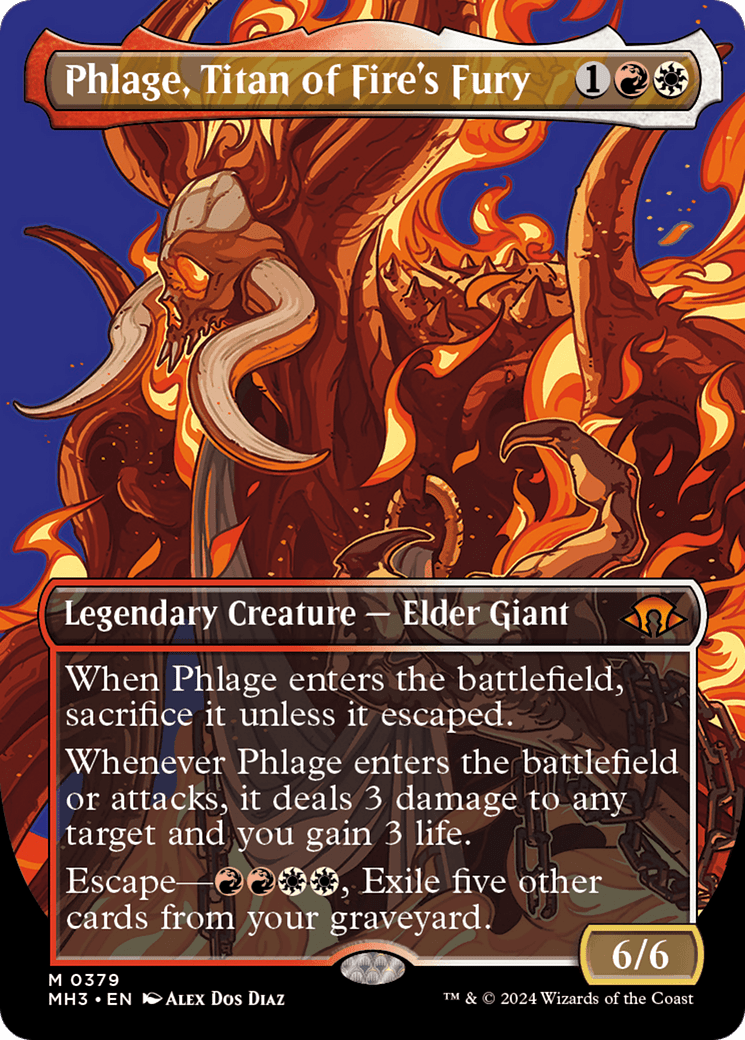 Phlage, Titan of Fire's Fury (Borderless) [Modern Horizons 3] Foil