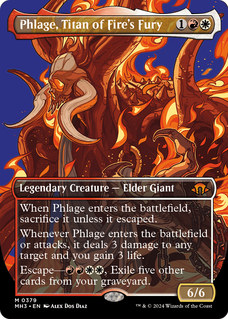 Phlage, Titan of Fire's Fury (Borderless) [Modern Horizons 3] Foil