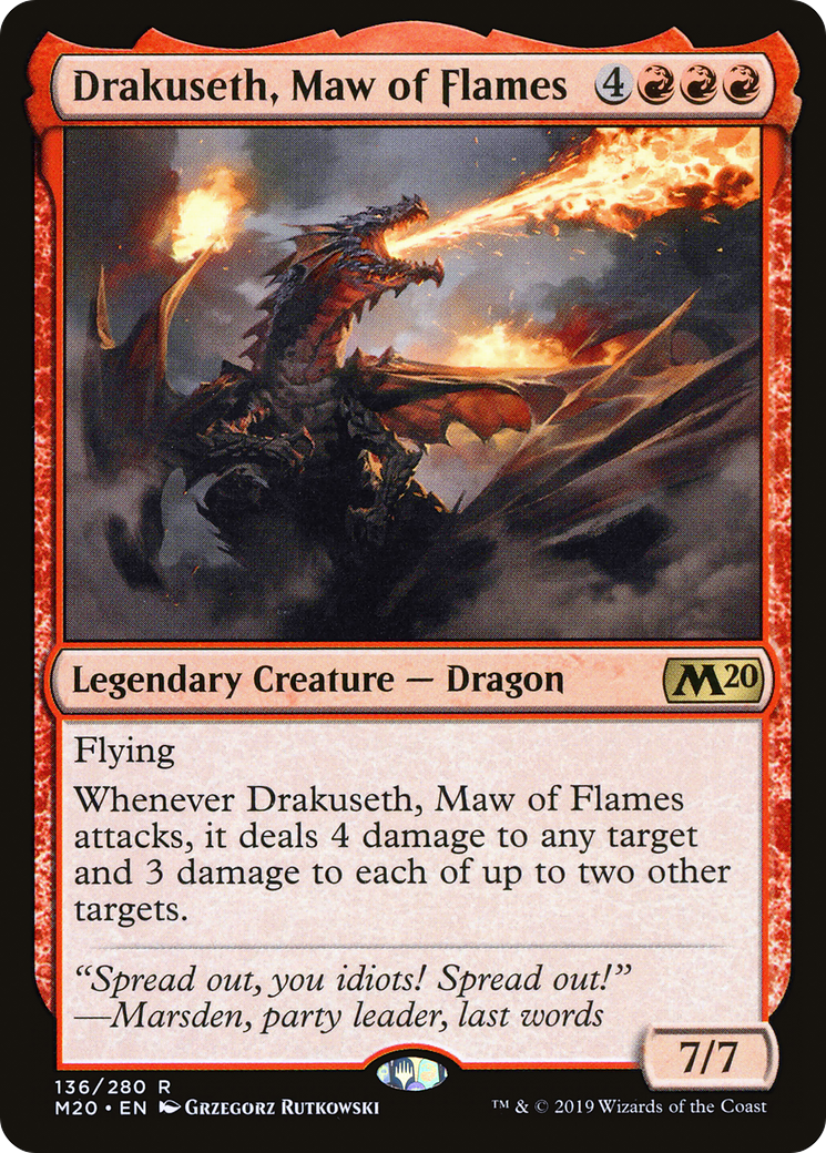 Drakuseth, Maw of Flames [Core Set 2020] Foil