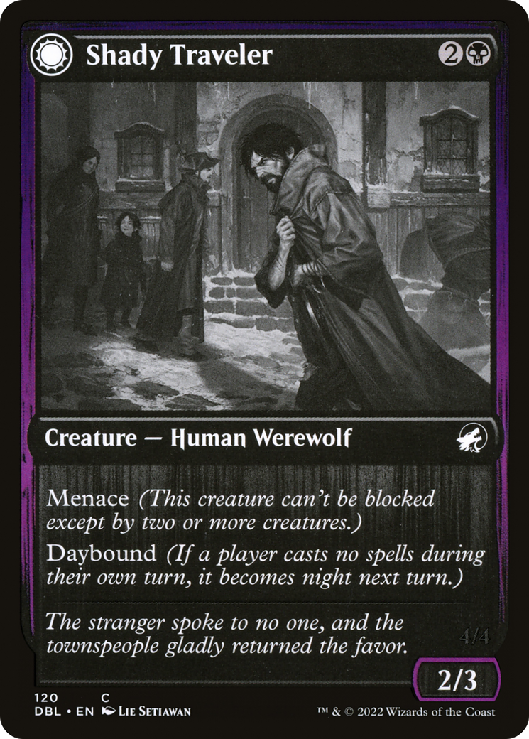 Shady Traveler // Stalking Predator [Innistrad: Double Feature] Foil