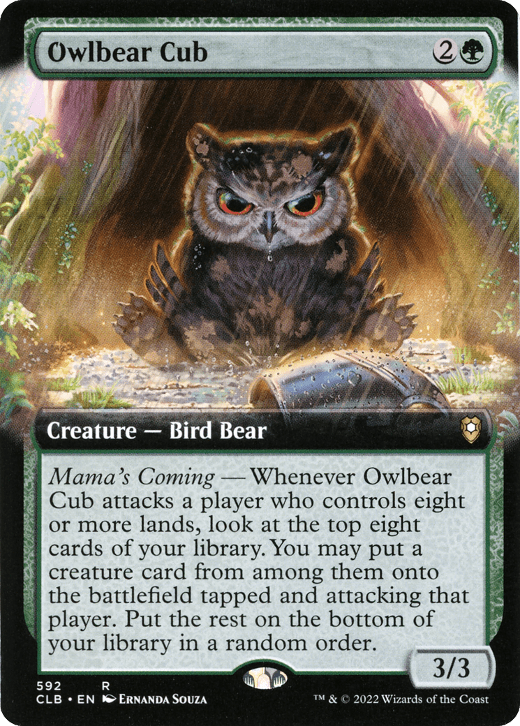 Owlbear Cub (Extended Art) [Commander Legends: Battle for Baldur's Gate] Foil