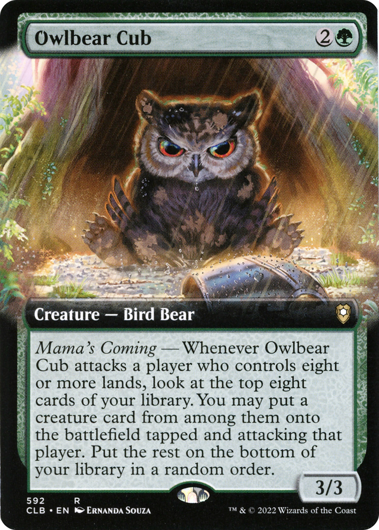 Owlbear Cub (Extended Art) [Commander Legends: Battle for Baldur's Gate] Foil