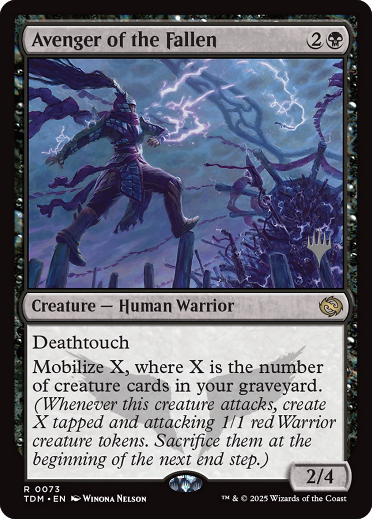 Avenger of the Fallen (073) [Promo Pack: Tarkir: Dragonstorm]  Foil