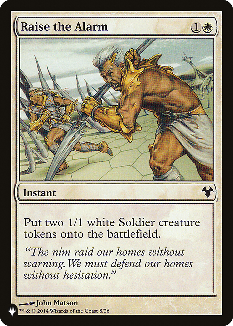 Raise the Alarm |  (MD1-8) [The List]