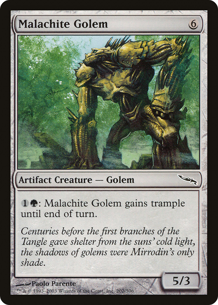 Malachite Golem [Mirrodin] Foil