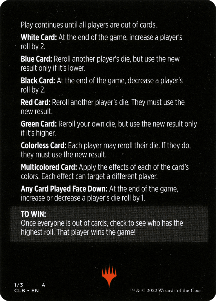 Roll for Initiative // Roll for Initiative (cont'd) (MCLB-001) - Commander Legends: Battle for Baldur's Gate Minigames Foil