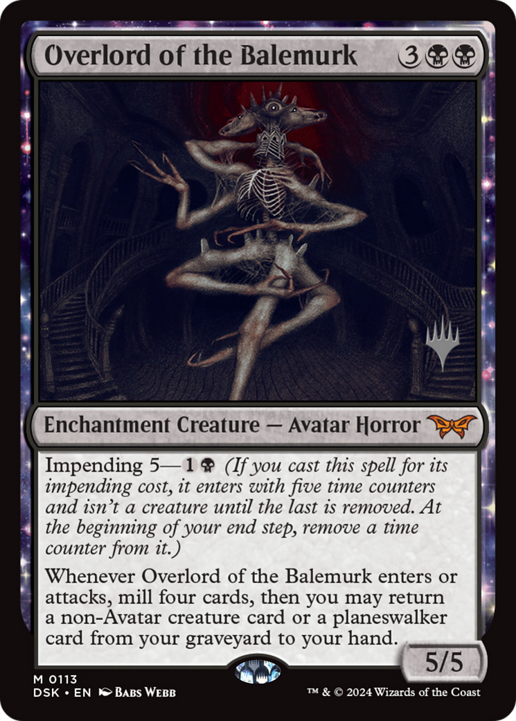Overlord of the Balemurk [Duskmourn: House of Horror Promos] Foil