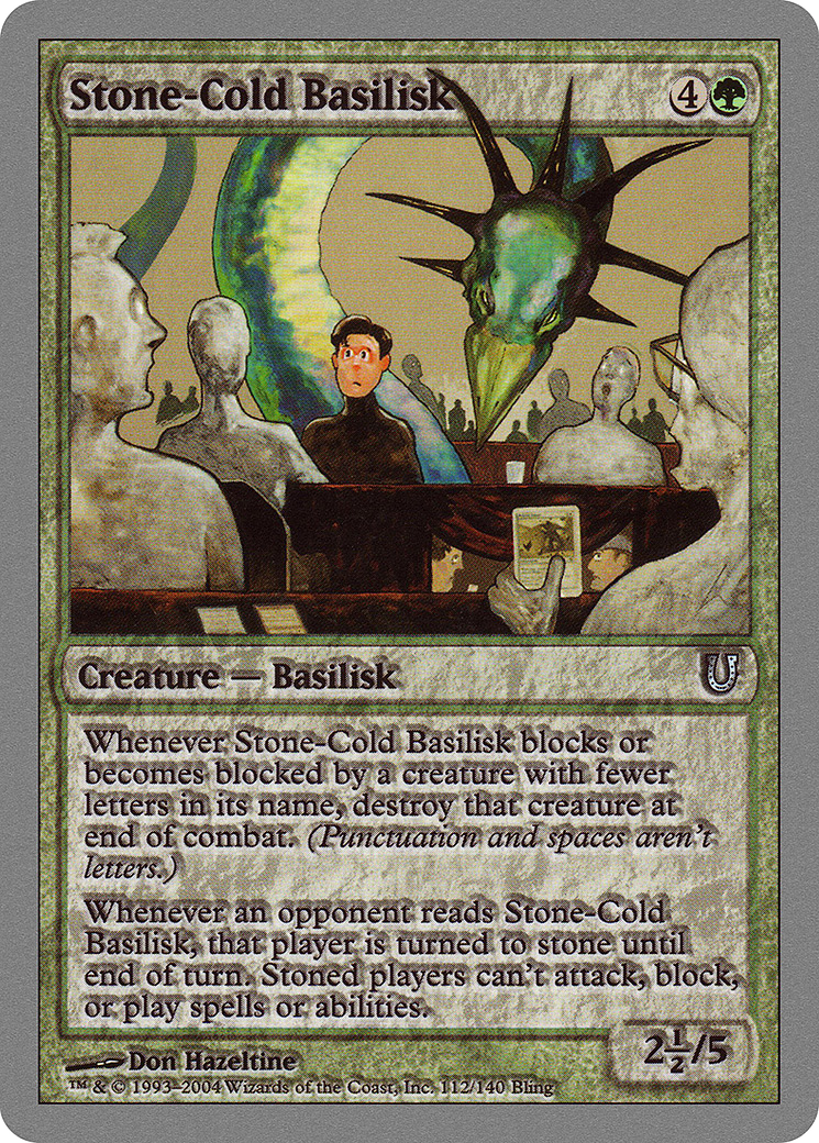 Stone-Cold Basilisk [Unhinged] Foil
