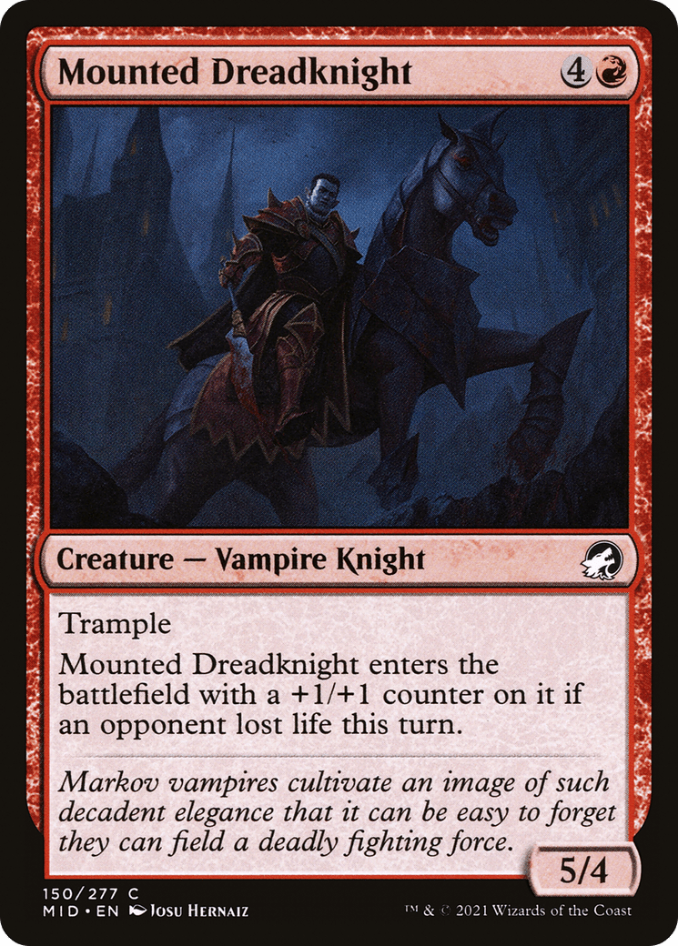 Mounted Dreadknight [Innistrad: Midnight Hunt] Foil