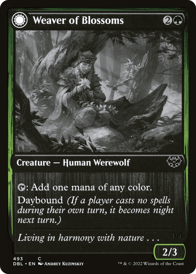 Weaver of Blossoms // Blossom-Clad Werewolf [Innistrad: Double Feature] Foil
