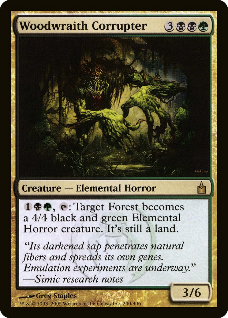 Woodwraith Corrupter [Ravnica: City of Guilds] Foil