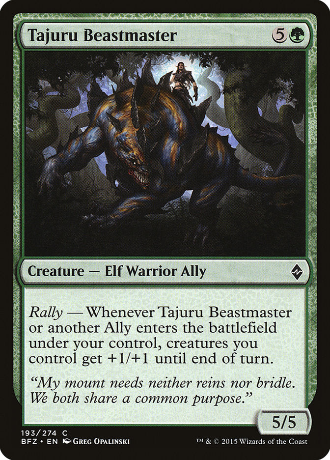 Tajuru Beastmaster 193/274 (Battle for Zendikar)  - Foil