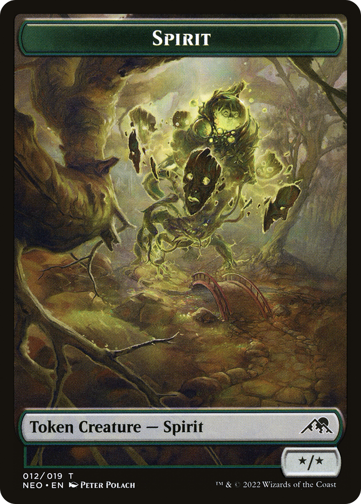 Spirit (TNEO-012) - Kamigawa: Neon Dynasty Tokens Foil