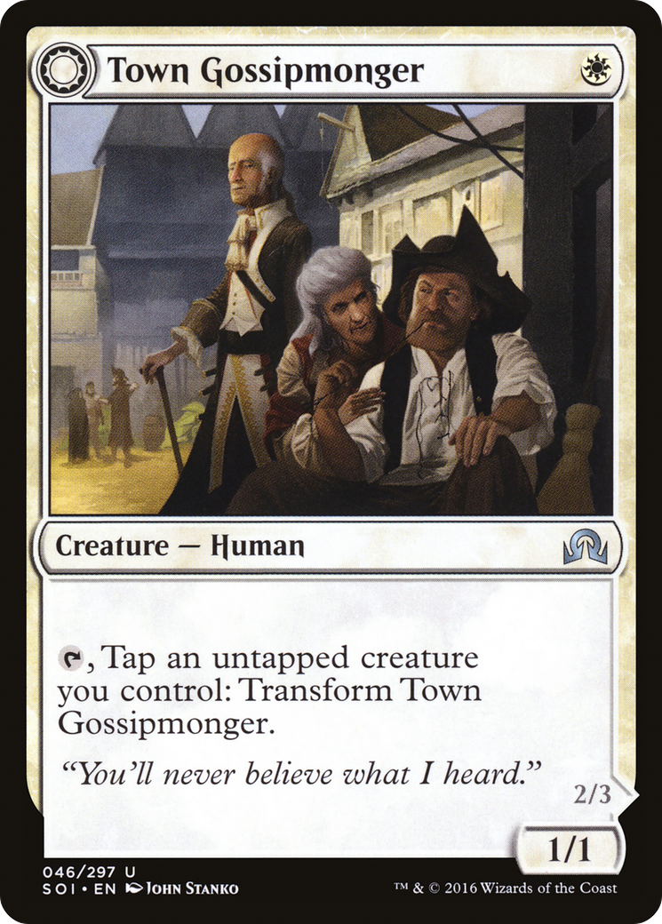 Town Gossipmonger // Incited Rabble [Shadows over Innistrad] Foil