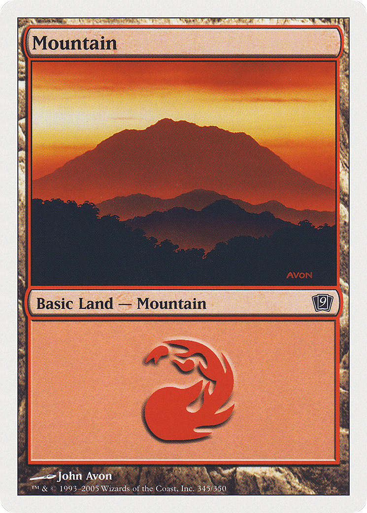 Mountain (345) [Ninth Edition] Foil