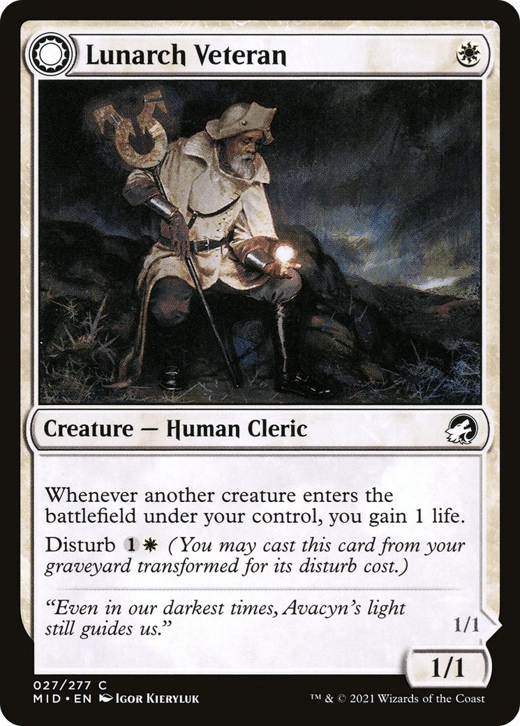 Lunarch Veteran // Luminous Phantom [Innistrad: Midnight Hunt] Foil
