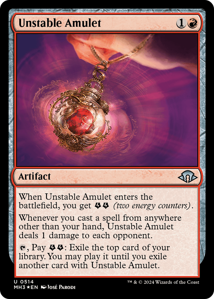Unstable Amulet (Ripple Foil) [Modern Horizons 3]