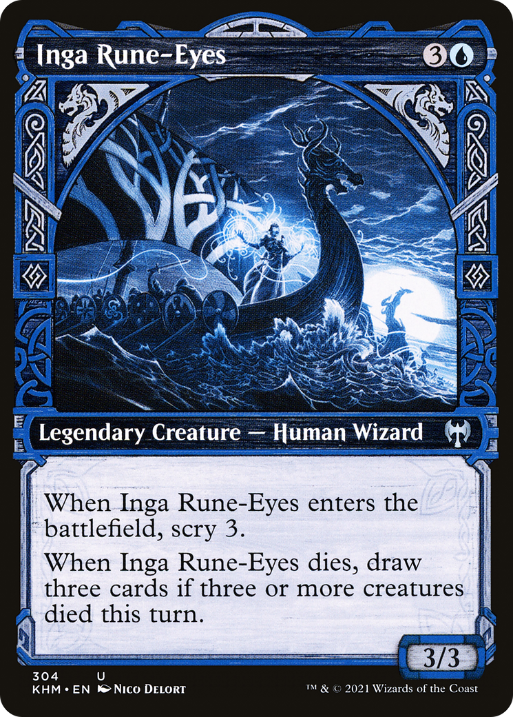 Inga Rune-Eyes (Showcase) [Kaldheim] Foil