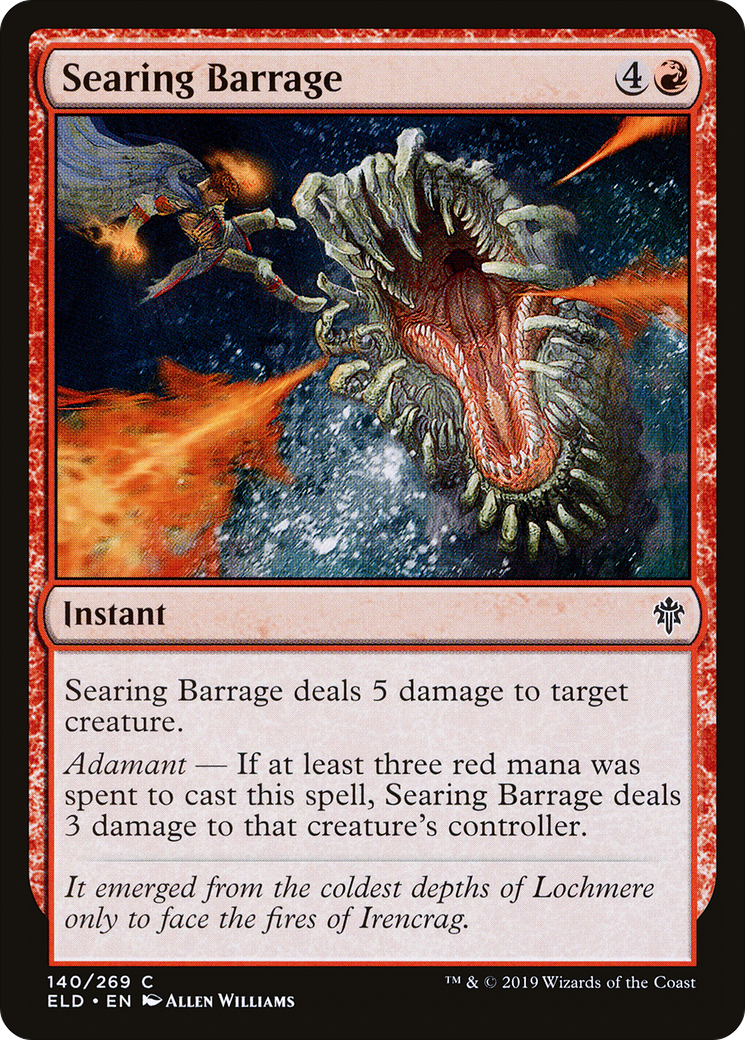 Searing Barrage [Throne of Eldraine] Foil