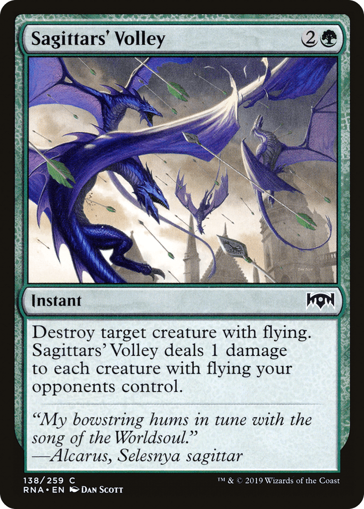 Sagittars' Volley [Ravnica Allegiance] Foil