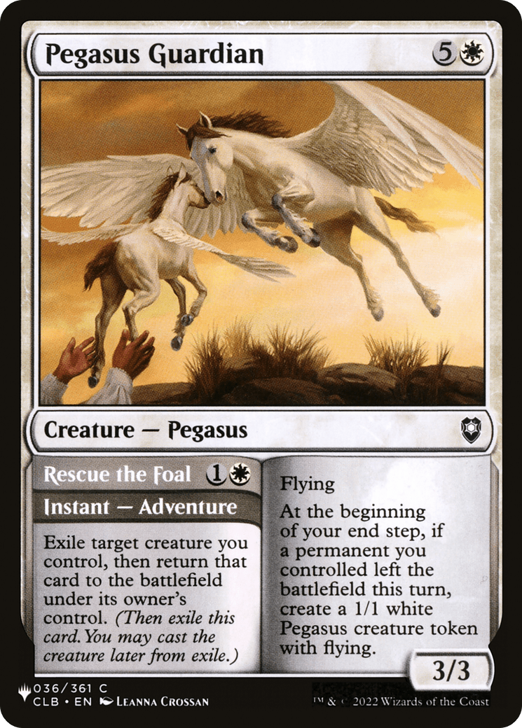 Pegasus Guardian // Rescue the Foal |  (CLB-36) [The List]