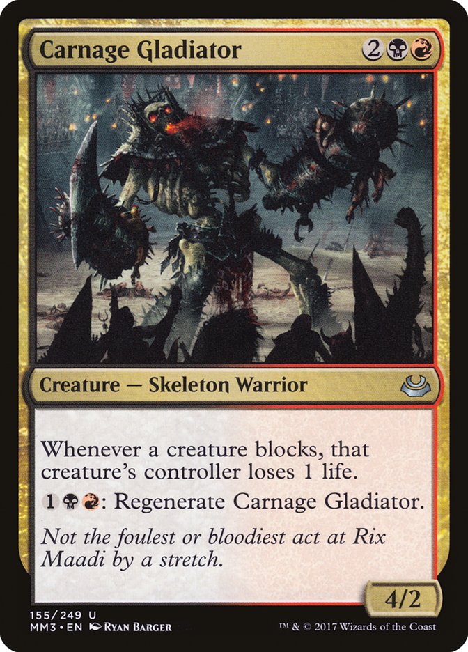 Carnage Gladiator 155/249 (Modern Masters 2017)  - Foil