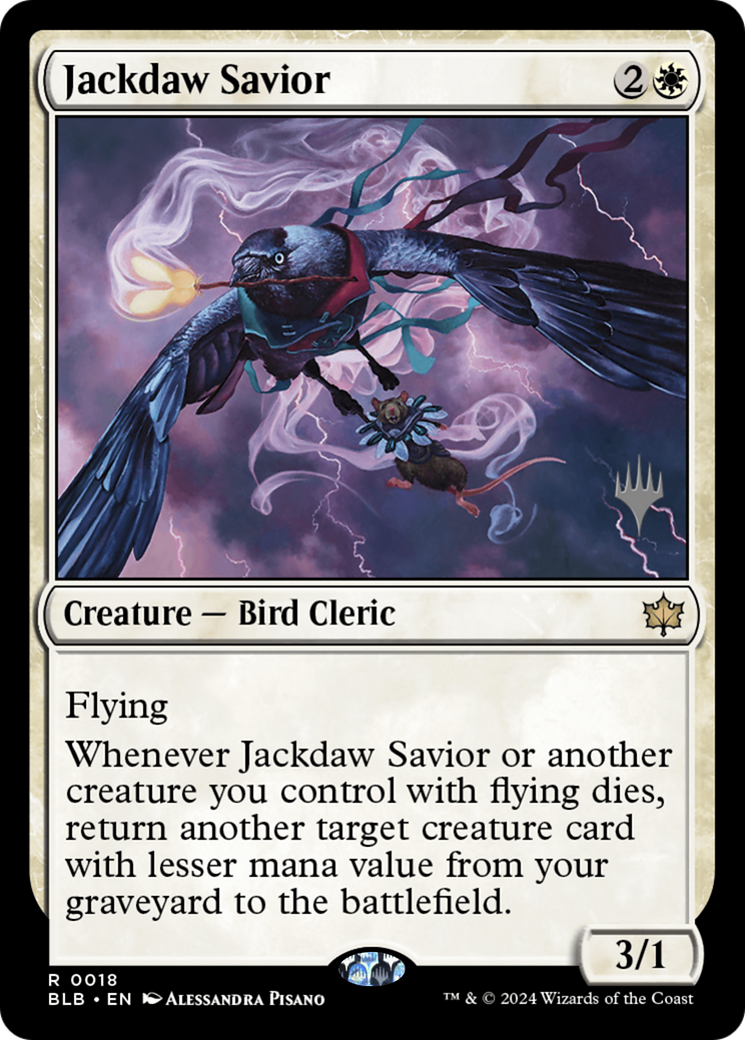 Jackdaw Savior (Promo Pack) [Bloomburrow Promos] Foil