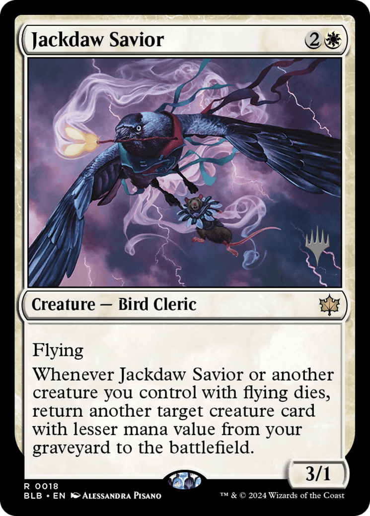 Jackdaw Savior (Promo Pack) [Bloomburrow Promos] Foil